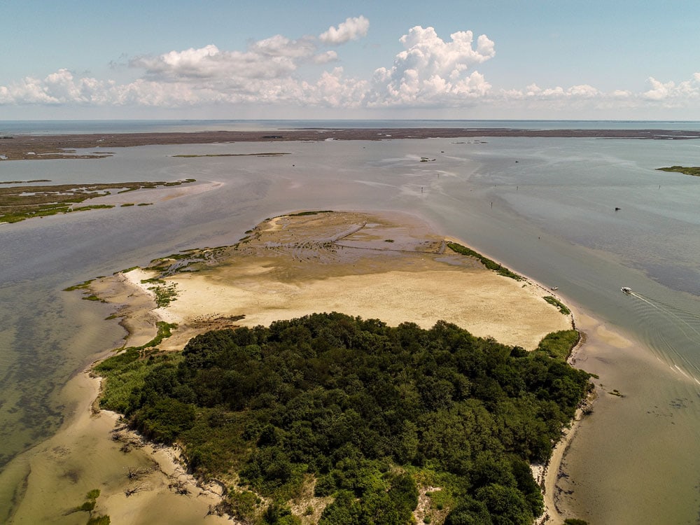 Aerial of Swan Island