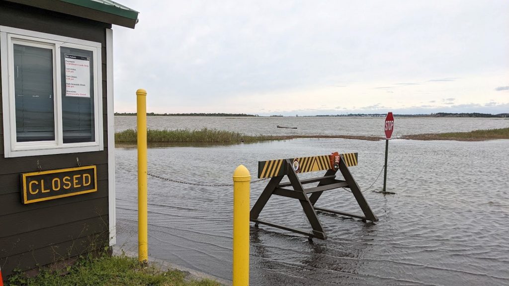 Fort Pulaski closure, November 4, 2021 from flooding on the Savannah River.