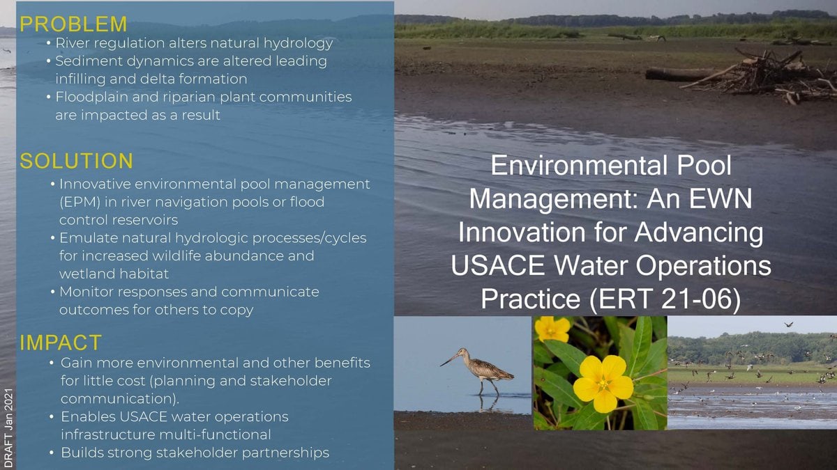 Environmental Pool Management: An EWN Innovation for Advancing USACE Water Operations Practice (ERT 21-06)