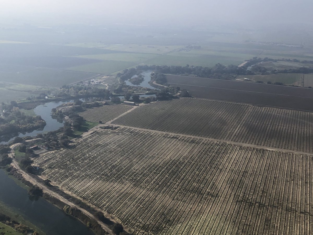 Old River in Tracy, California.  Before flood and navigation projects were constructed in the area in the 19th and 20th centuries, the Old River served as the main channel of the San Joaquin River.