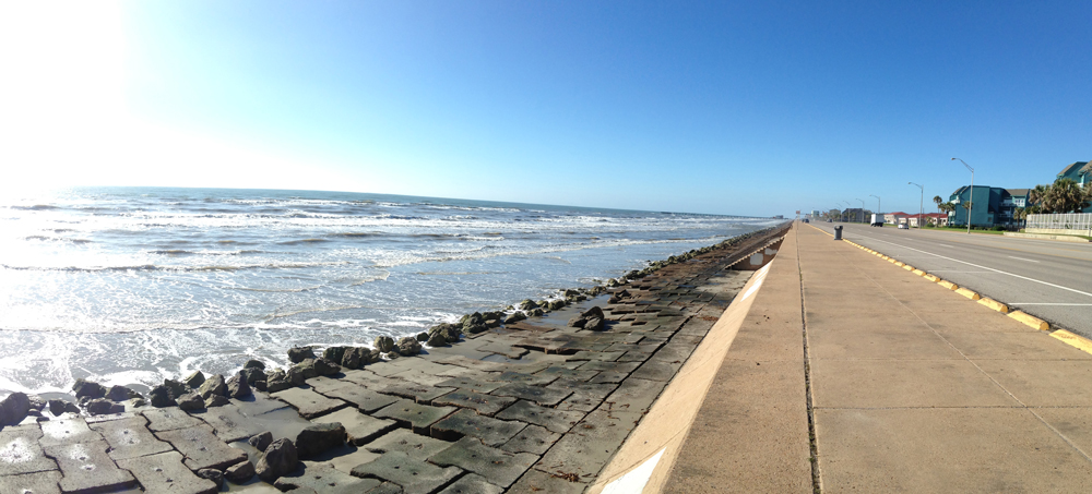 Before picture of beach nourishment on Galveston Island at 61st Street. (Photo by USACE Galveston District)